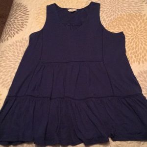 Time and Tru Navy blue knit sleeveless tunic